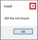 Key file not found issue