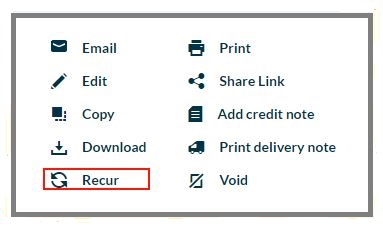 Recurring Sales Invoices