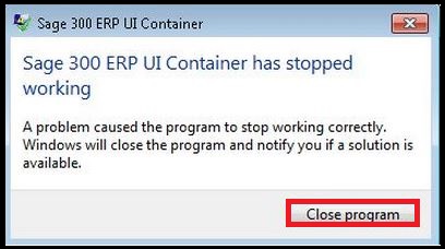 Sage 300 ERP UI Container