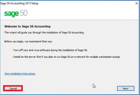 Sage Accounting 20yy setup