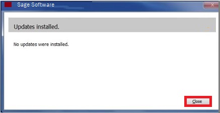 Sage Payroll No Updates Install Window