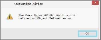 Application Defined or Object Defined Error