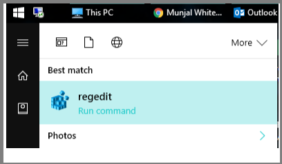 regedit run command