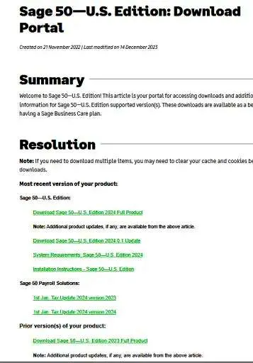 Download Sage 50 2024